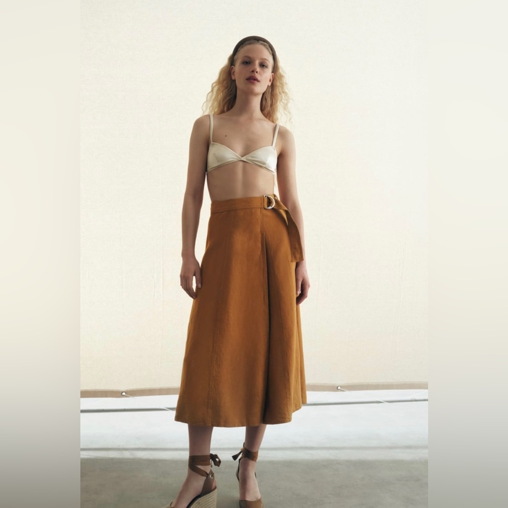 Zara | Linen Blend Pareo Skirt